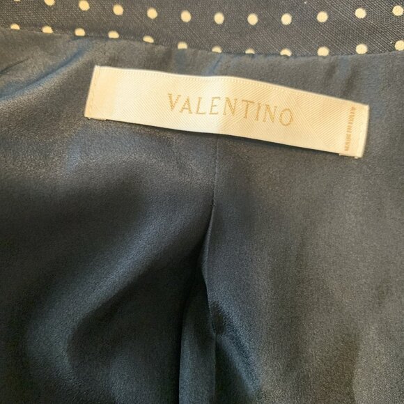 Valentino Authentic Black White Polka Dot Long Sleeve Blazer Jacket 10 Medium - Picture 5 of 9
